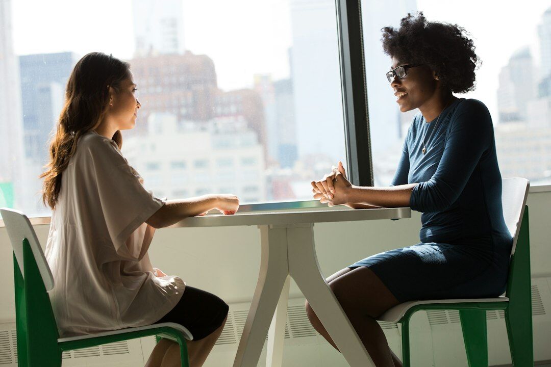 confident posture in meeting